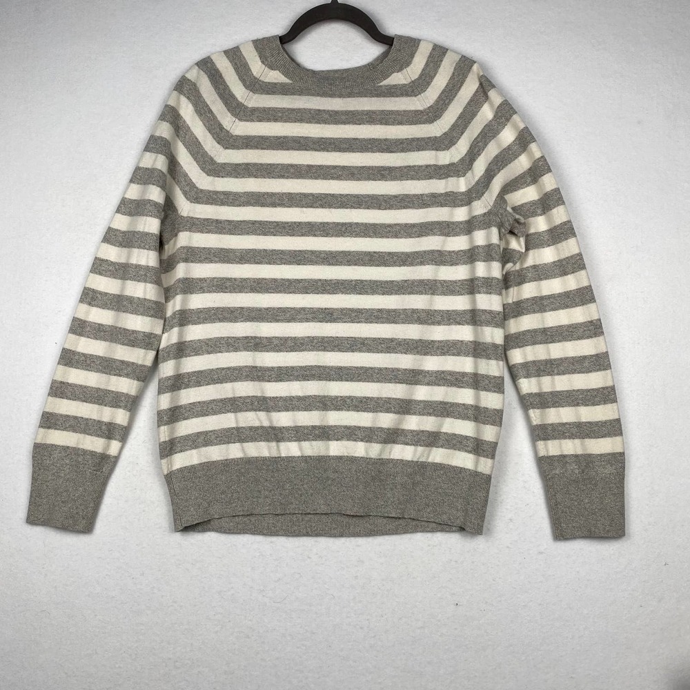Banana Republic‎ Men's Size M Long Sleeve Stripped Crewneck Pullover Sweater